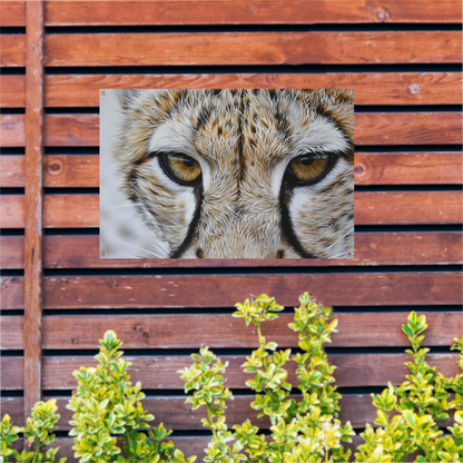 Intense close-up van een luipaard tuinposter