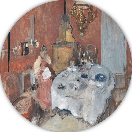 De eetkamer - Edouard Vuillard aluminium muurcirkel