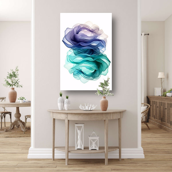 Abstracte kunst met levendige kleuren canvas met baklijst