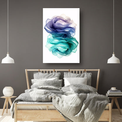 Abstracte kunst met levendige kleuren canvas met baklijst