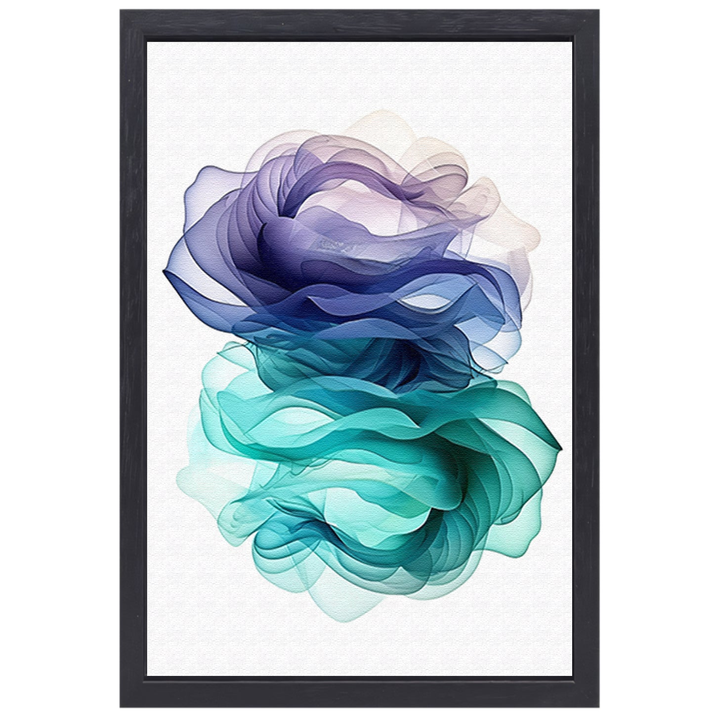 Abstracte kunst met levendige kleuren canvas met baklijst