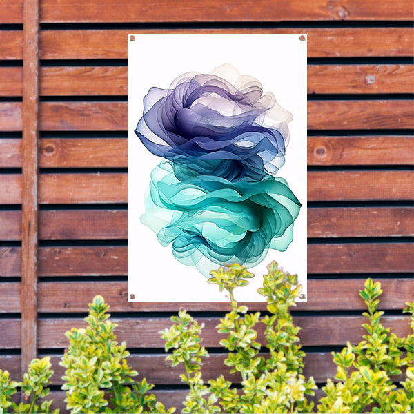 Abstracte kunst met levendige kleuren tuinposter