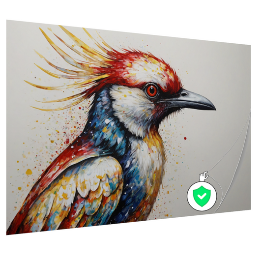 Kleurrijke Abstracte Vogel in Beweging poster