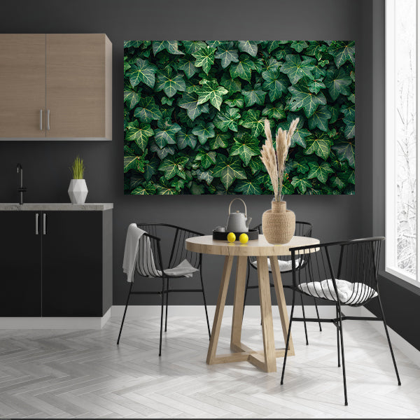 Minimalistisch klimop canvas met baklijst