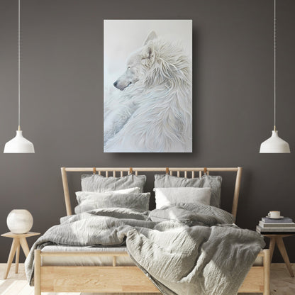 Minimalistisch schilderij van een slapende hond poster