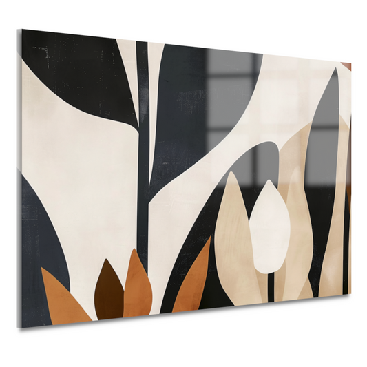 Abstracte Monochrome Tulpen Compositie acrylglas