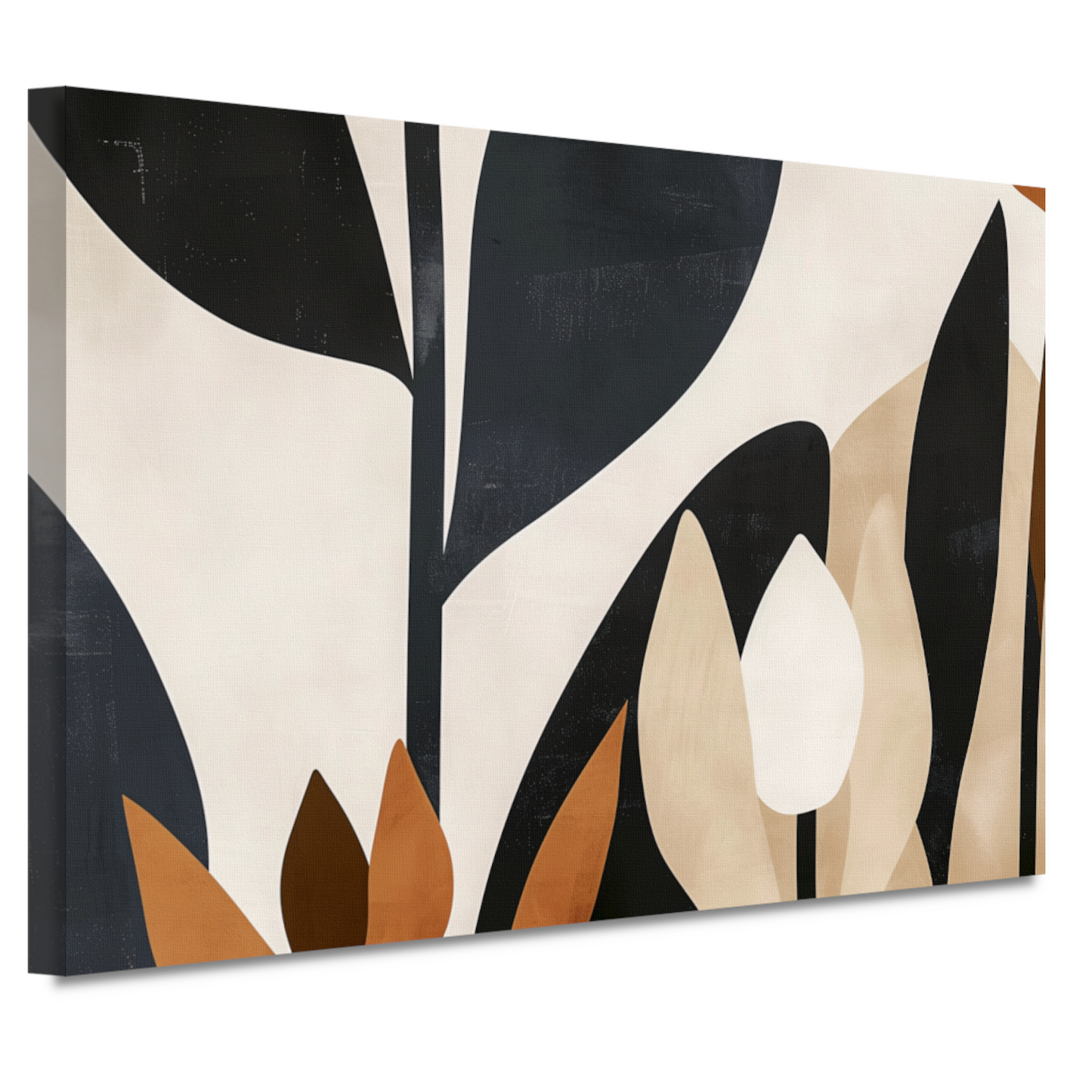 Abstracte Monochrome Tulpen Compositie canvas