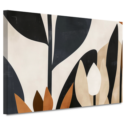 Abstracte Monochrome Tulpen Compositie canvas