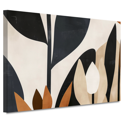 Abstracte Monochrome Tulpen Compositie canvas