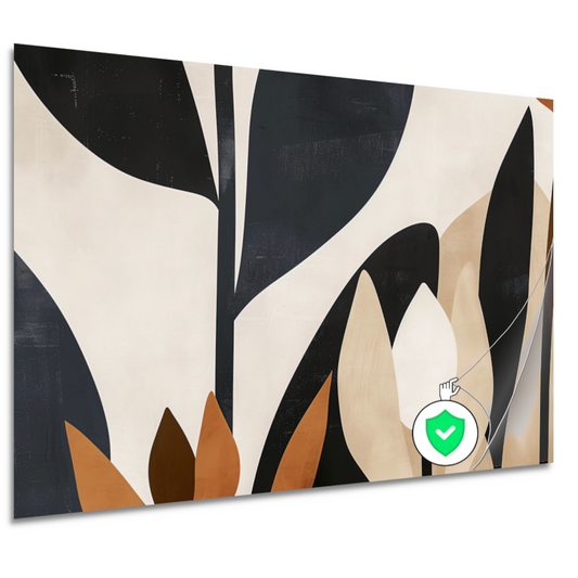 Abstracte Monochrome Tulpen Compositie poster