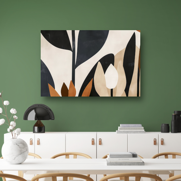 Abstracte Monochrome Tulpen Compositie canvas
