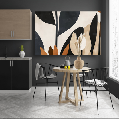 Abstracte Monochrome Tulpen Compositie canvas