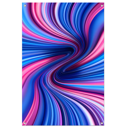 Abstract Kleurenwerveling in Roze, Blauw en Paars tuinposter