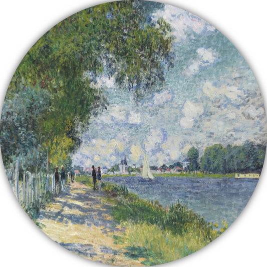 La Seine à Argenteuil - Claude Monet aluminium muurcirkel