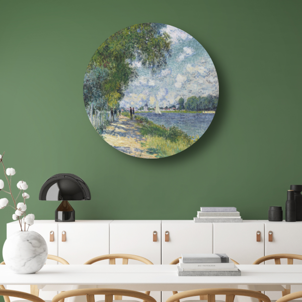 La Seine à Argenteuil - Claude Monet aluminium muurcirkel
