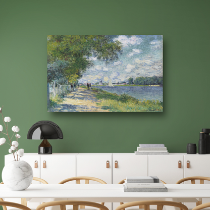 La Seine à Argenteuil - Claude Monet canvas met baklijst