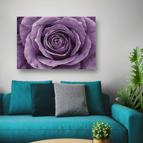 Surrealistische paarse roos met gedetailleerde blaadjes acrylglas