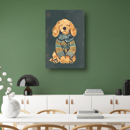 Gouden Retriever in trui poster