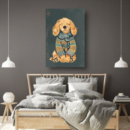 Gouden Retriever in trui poster