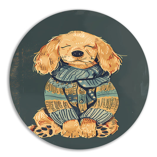 Gouden Retriever in trui forex muurcirkel