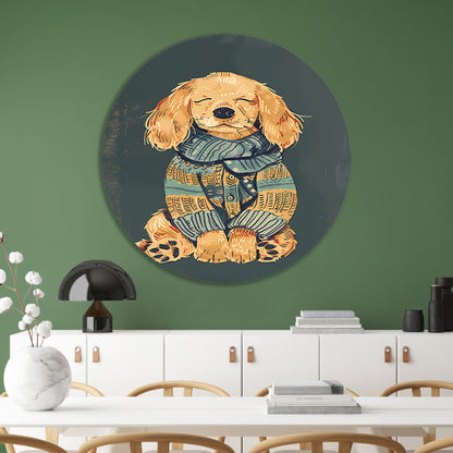 Gouden Retriever in trui forex muurcirkel