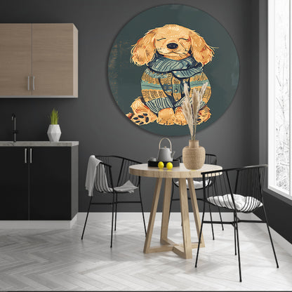 Gouden Retriever in trui forex muurcirkel