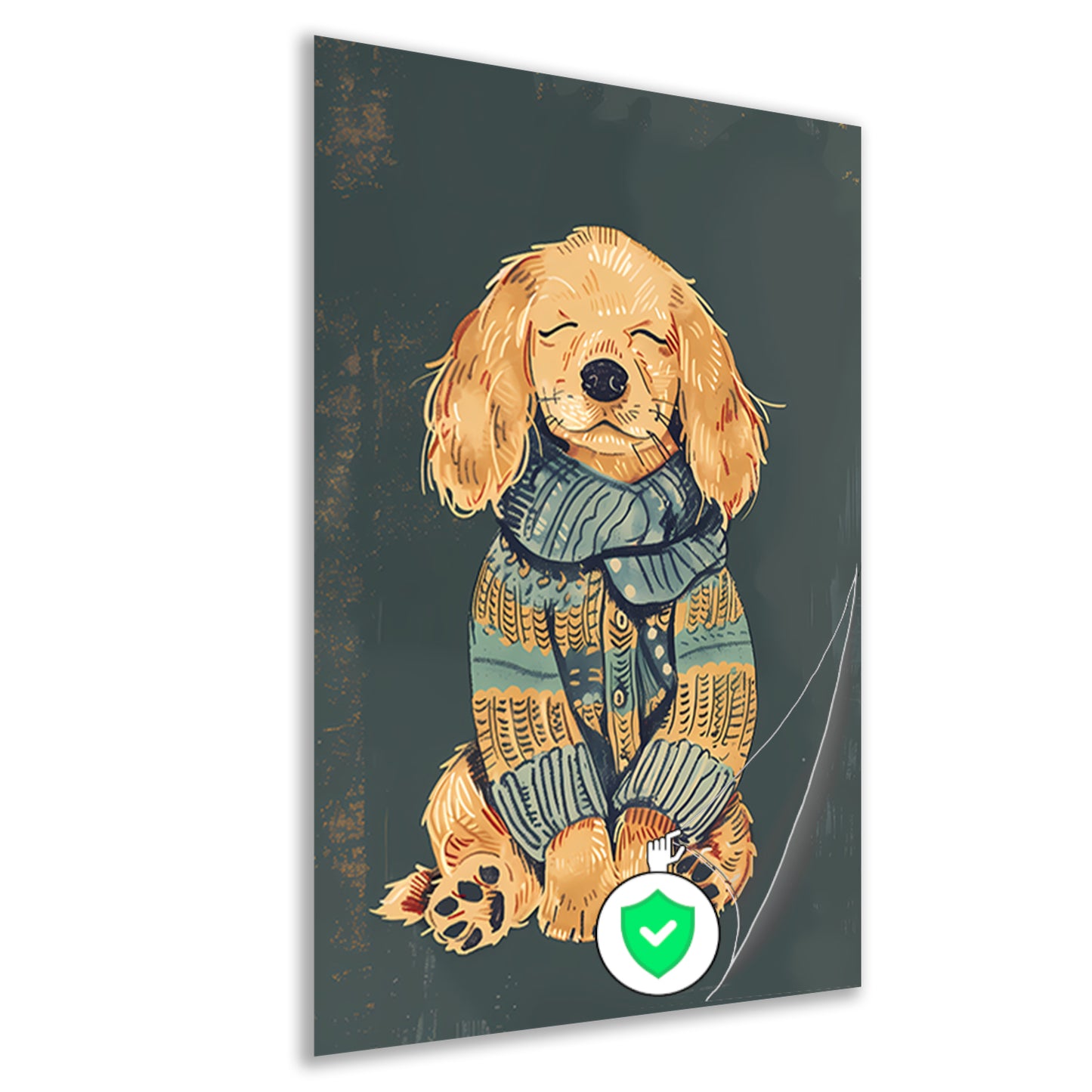 Gouden Retriever in trui poster