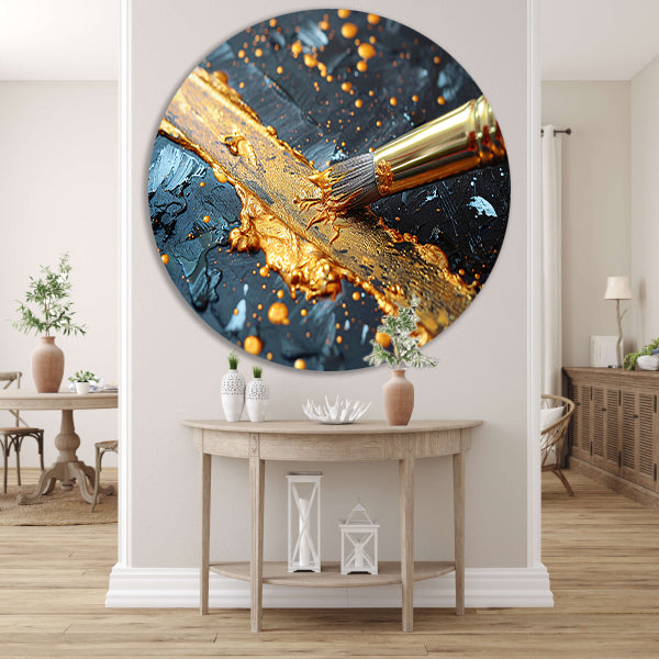 Gouden Lijn Abstractie forex muurcirkel