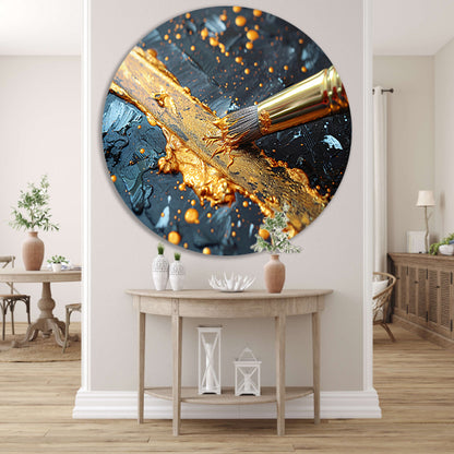 Gouden Lijn Abstractie forex muurcirkel