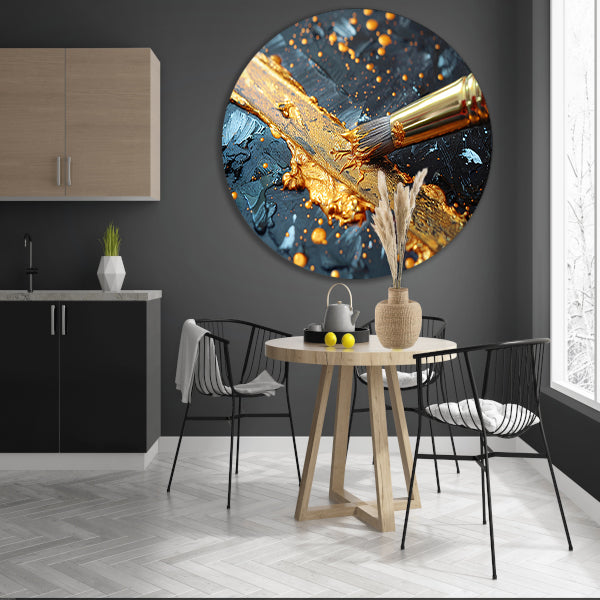 Gouden Lijn Abstractie forex muurcirkel