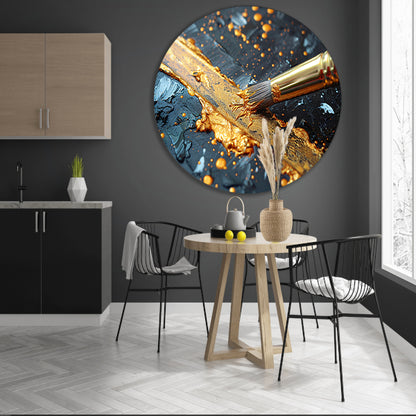 Gouden Lijn Abstractie forex muurcirkel