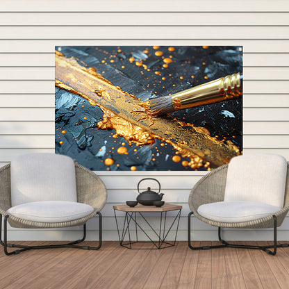 Gouden Lijn Abstractie tuinposter