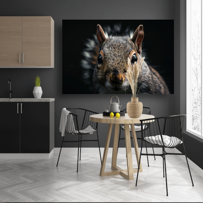 De Intrigerende Blik van een Eekhoorn canvas met baklijst