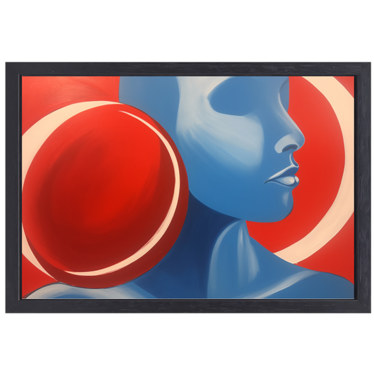 Abstract Profiel met Geometrische Elementen canvas met baklijst