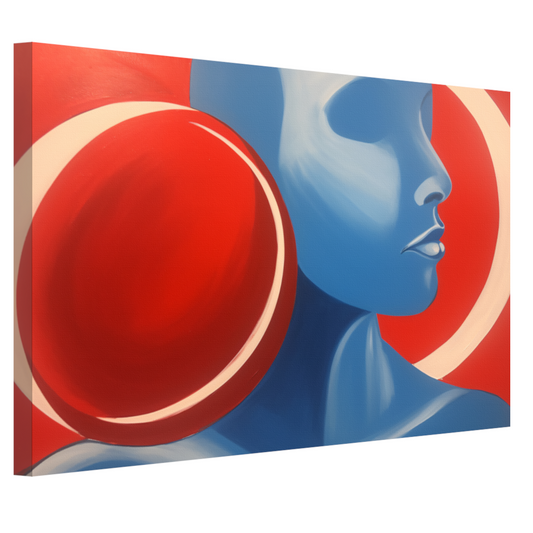 Abstract Profiel met Geometrische Elementen canvas