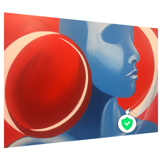 Abstract Profiel met Geometrische Elementen poster