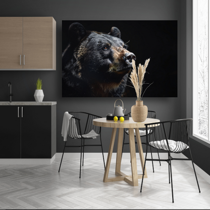 Berenportret in Contrastrijk Zwart-wit poster