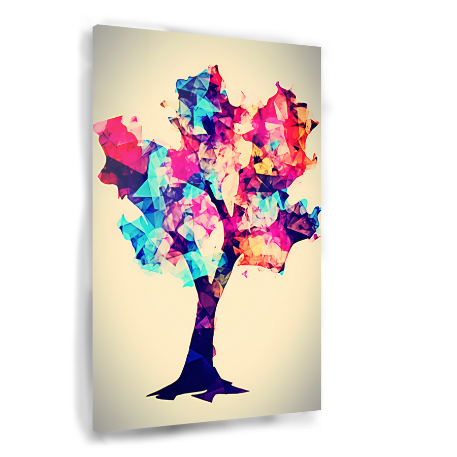 Abstracte Boom met Kleurrijke Bladeren Acrylglas