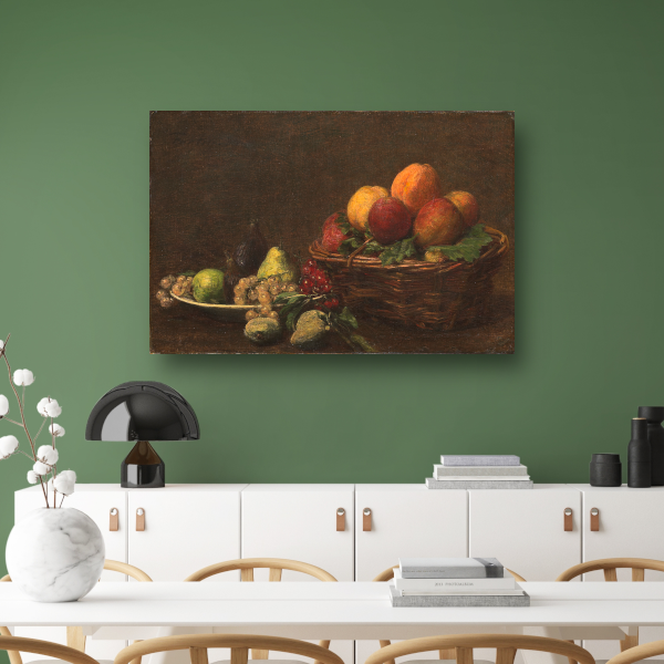 Stilleven met fruit - Henri Fantin-Latour canvas