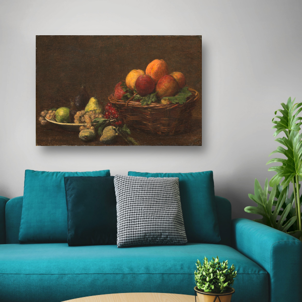 Stilleven met fruit - Henri Fantin-Latour canvas