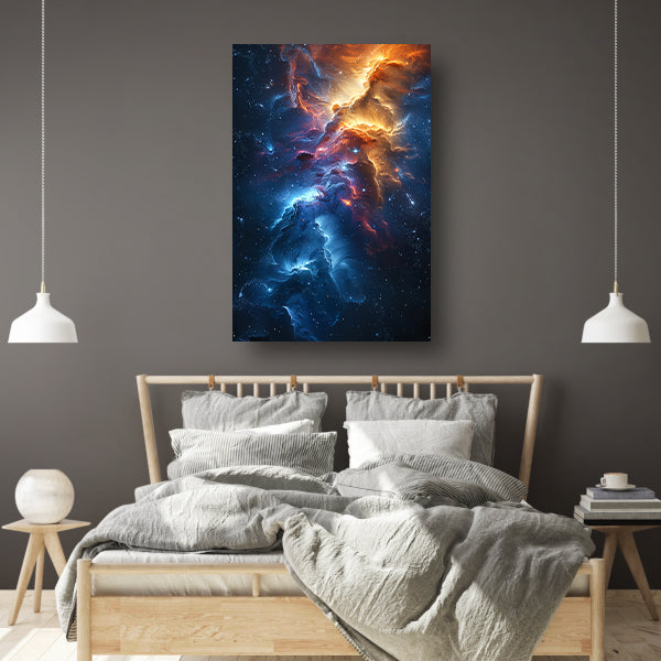 Nevel in Kosmische Verfstroken canvas