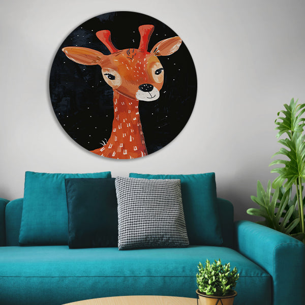 Abstract giraf onder de sterrenhemel forex muurcirkel