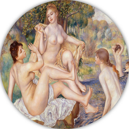 De grote zwemmers - Pierre-Auguste Renoir aluminium muurcirkel