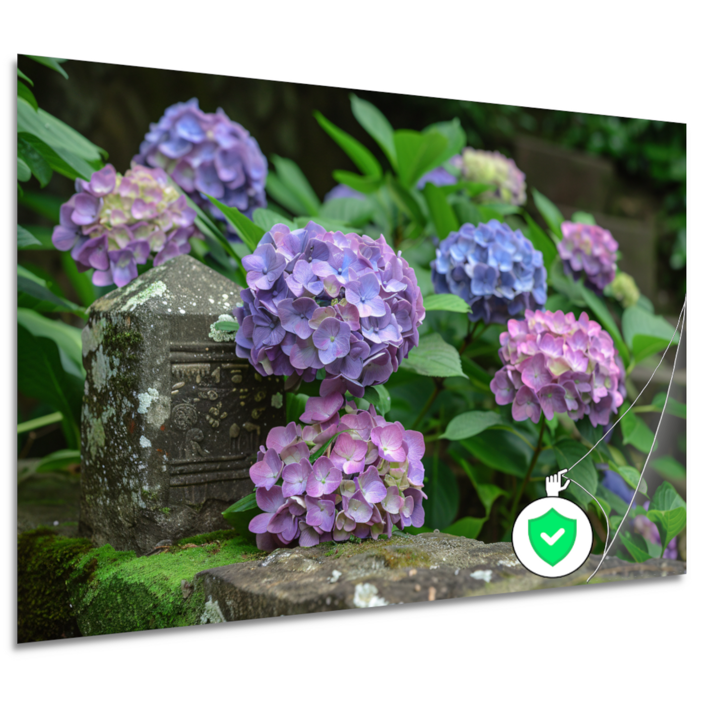 Impressionistische paarse bloemen poster