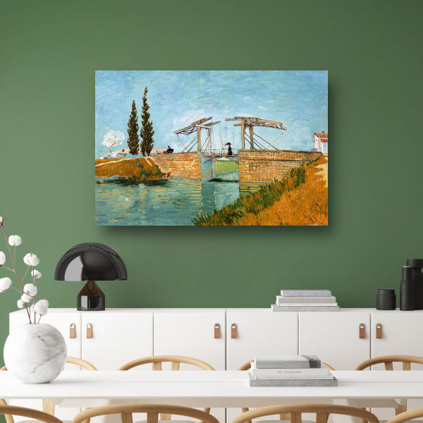 De ophaalbrug - Vincent van Gogh canvas met baklijst
