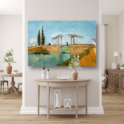 De ophaalbrug - Vincent van Gogh canvas met baklijst