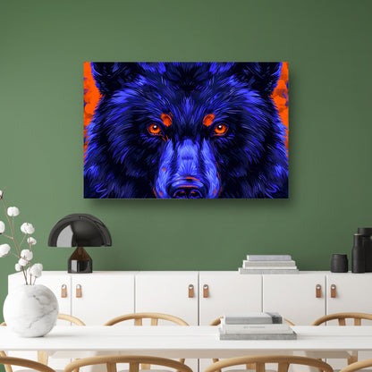 Moderne kleurrijke expressieve schilderij van een beer poster