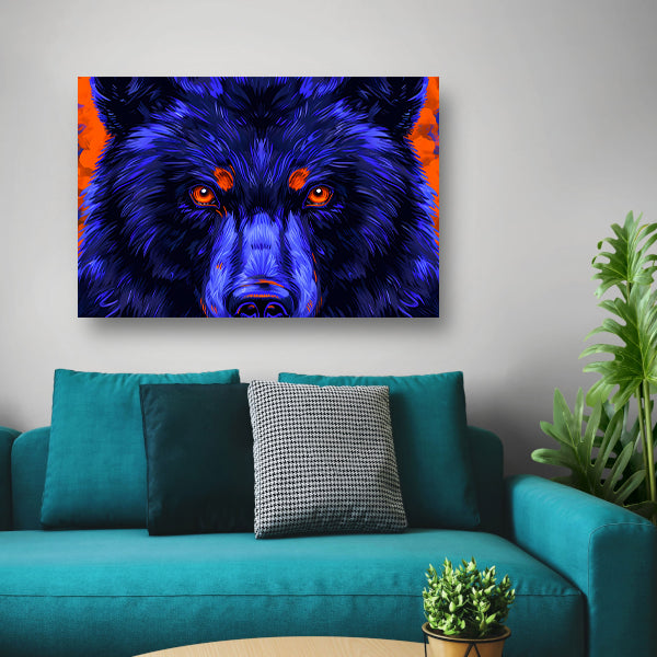 Moderne kleurrijke expressieve schilderij van een beer poster