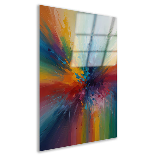 Dynamische Kleurexplosie in Abstracte Kunst acrylglas