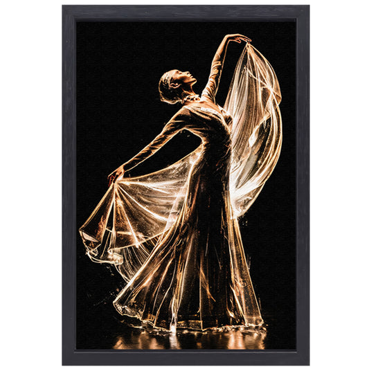 Elegante Dans van Licht en Schaduw canvas met baklijst